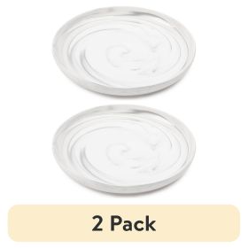 (2 pack) Stoneware Dinner Plate, Grey Marble Collection (2 pack) Stoneware Dinner Plate, Grey Marble Collection